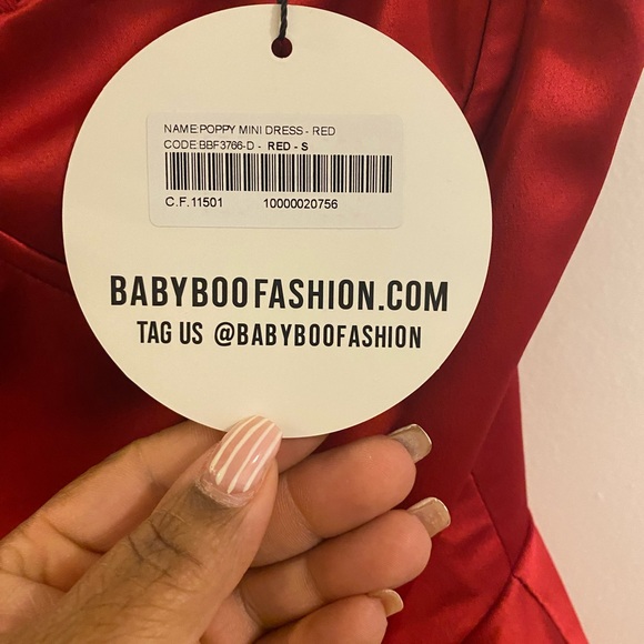 Babyboo POPPY MINI DRESS - RED - Picture 10 of 12